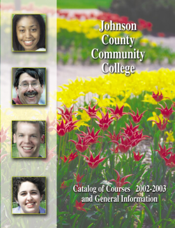 Johnson County Community College - Catalog.jccc.edu