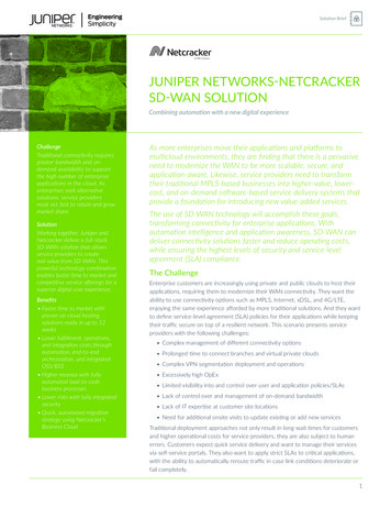 Juniper Networks-Netcracker SD-WAN Solution