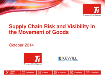 Supply Chain Risk And Visibility In The Movement Of Goods