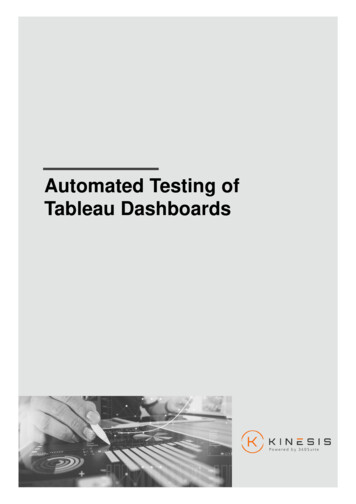 Automated Testing Of Tableau Dashboards - Kinesis-ci 