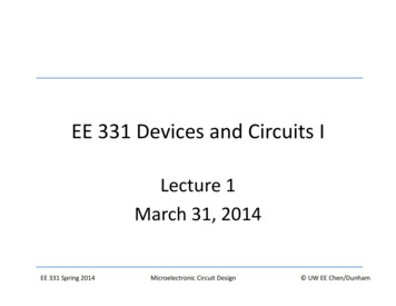 EE 331 Devices And Circuits I - University Of Washington