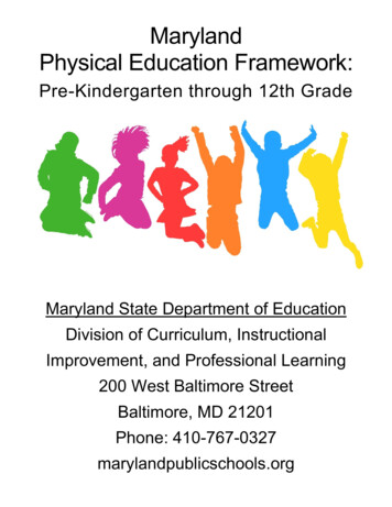 Maryland Physical Education Framework