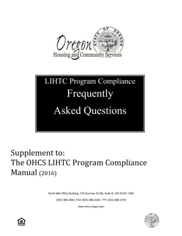 LIHTC Program Compliance Frequently Asked Questions - Oregon