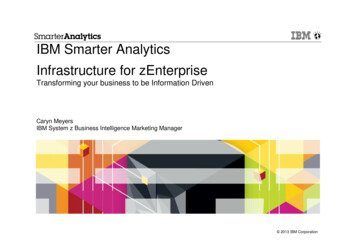 IBM Smarter Analytics Infrastructure For ZEnterprise