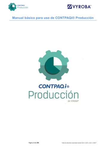 Manual Básico Para Uso De CONTPAQi Producción - Microsoft