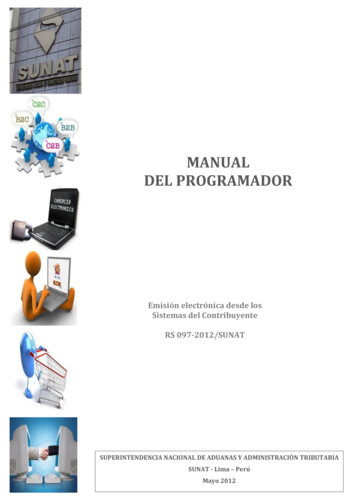 MANUAL DEL PROGRAMADOR - Superintendencia Nacional De Administración .