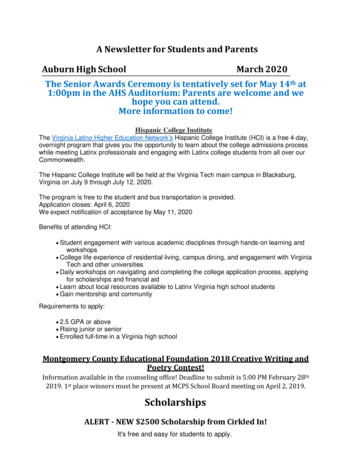 A Newsletter For Students And Parents Auburn High School . - SharpSchool
