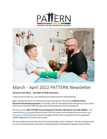 March - April 2022 PATTERN Newsletter - Amazon Web Services, Inc.
