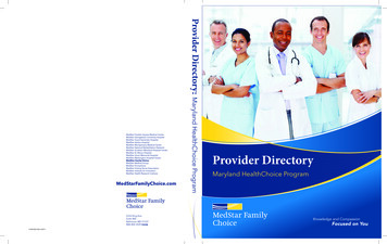 Provider Directory - MedStar Family Choice