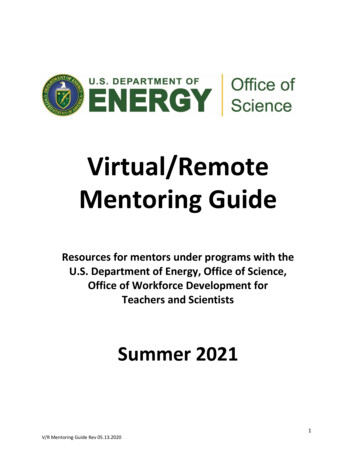 Virtual/Remote Mentoring Guide - Brookhaven National Laboratory