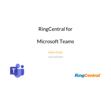 RingCentral For Microsoft Teams Admin Guide