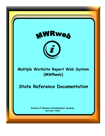Multiple Worksite Report Web System (MWRweb) - Maine