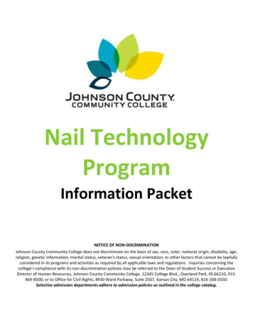 Nail Technology Program Information Packet - Jccc.edu