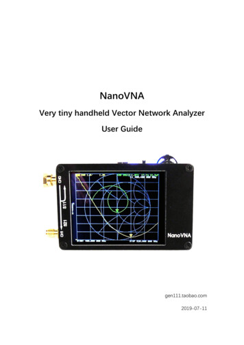 Very Tiny Handheld Vector Network Analyzer User Guide