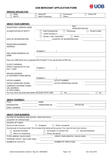 Uob Merchant Application Form