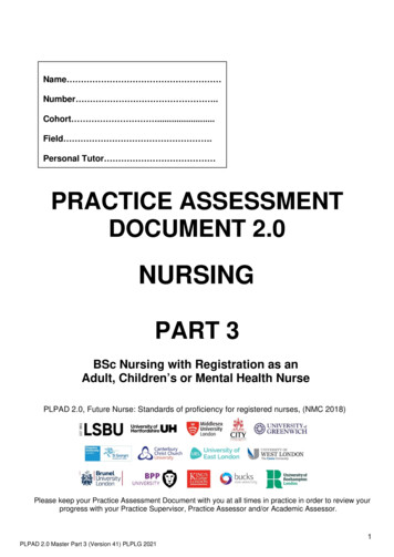 PRACTICE ASSESSMENT DOCUMENT 2 - King's College London