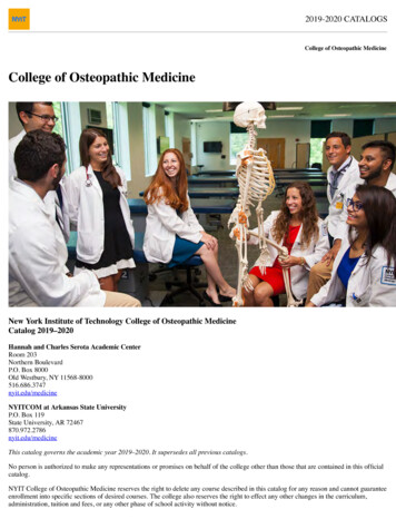 College Of Osteopathic Medicine - Catalog.nyit.edu