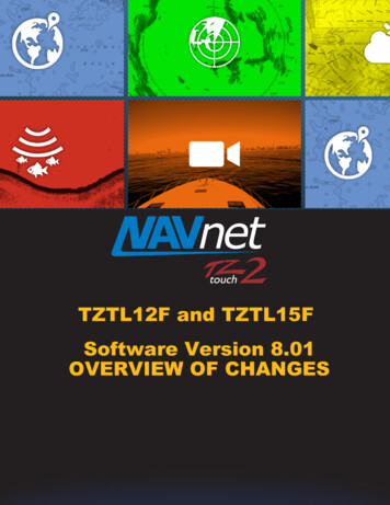 TZTL12F And TZTL15F S Software Version 8.01 OVERVIEW OF CHANGES