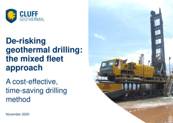 De-risking Geothermal Drilling: The Mixed Fleet Approach