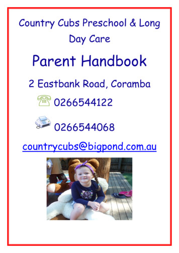 Parent Handbook - Country Cubs