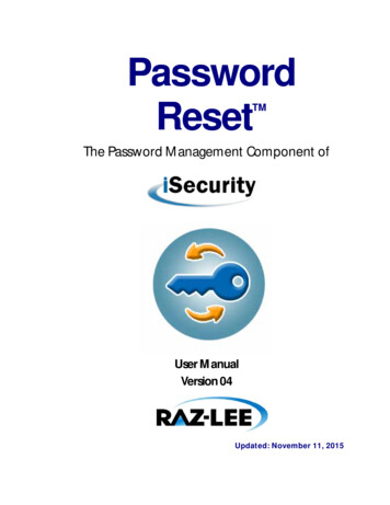 Password Reset User Guide - SRC Secure Solutions