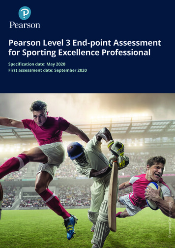 Pearson Sporting Excellence Professional L3 EPA Spec