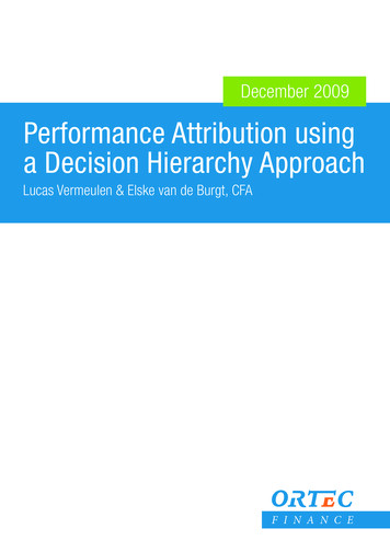 Performance Attribution Using A Decision Hierarchy Approach - Ortec Finance