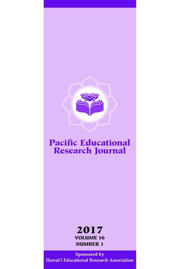 Pacific Educational Research Journal - University Of Hawaiʻi
