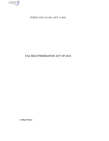 FAA REAUTHORIZATION ACT OF 2018 - Seatacnoise.info