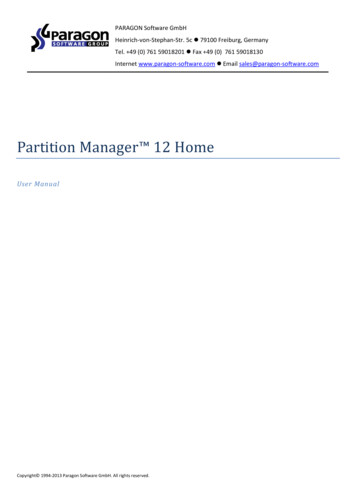 Partition Manager 12 Home - Paragon Software