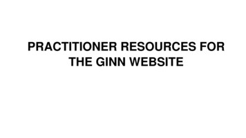 PRACTITIONER RESOURCES FOR THE GINN WEBSITE - John Carroll University