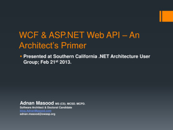 WCF & ASP Web API An - Adnan Masood