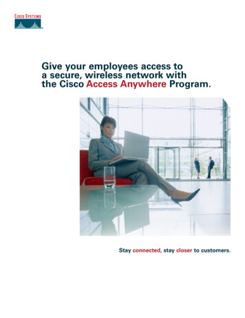 Give Your Employees Access To A Secure, Wireless Network With . - Cisco