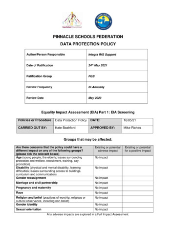 Pinnacle Schools Federation Data Protection Policy