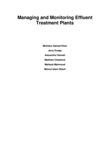 Managing And Monitoring Effluent Treatment Plants - GOV.UK