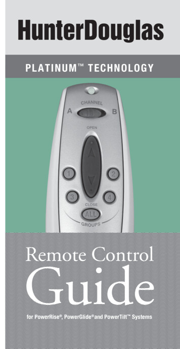 PowerPlatinum Remote Guide 5110540054 0912