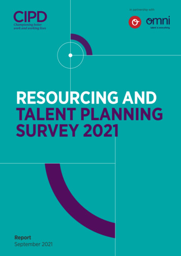 Resourcing And Talent Planning Survey 2021 - CIPD