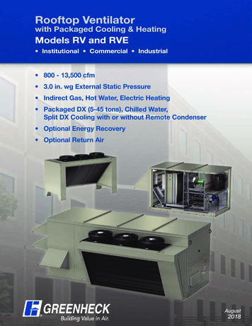 With Packaged Cooling & Heating Models RV And RVE - Greenheck-USA