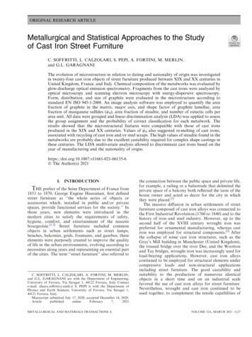 Metallurgical And Statistical Approaches To The Study Of Cast Iron .