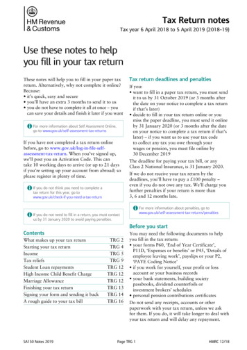 How To Fill In Your Tax Return - GOV.UK