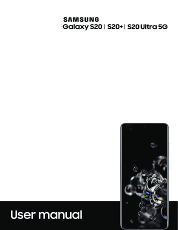 Samsung Galaxy S20 S20 S20 Ultra 5G G981U G986U G988U User Manual
