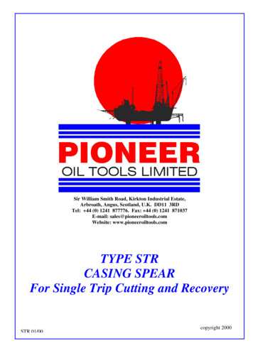 TYPE STR CASING SPEAR For Single Trip Cutting And Recovery
