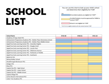 School List 2 - Dhs.dc.gov