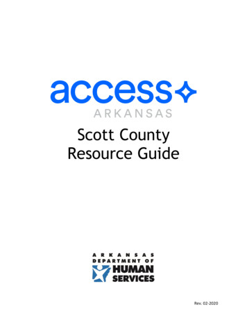 Scott County Resource Guide - Arkansas Department Of Human Services