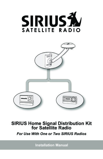 SIRIUS Home Signal Distribution Kit For Satellite Radio