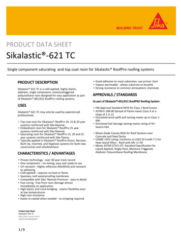 PRODUCT DATA SHEET Sikalastic -621 TC