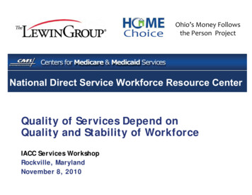 Quality Of Services Depend On Quality And Stability Of Workforce - HHS.gov