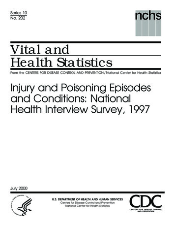 Vital And Health Statistics - Centers For Disease Control And Prevention