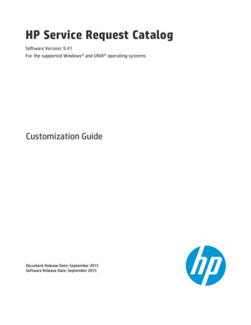 HP Service Request Catalog