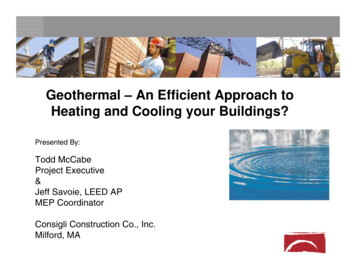Geothermal - An Efficient Approach To Heating And Cooling Your . - NFMT